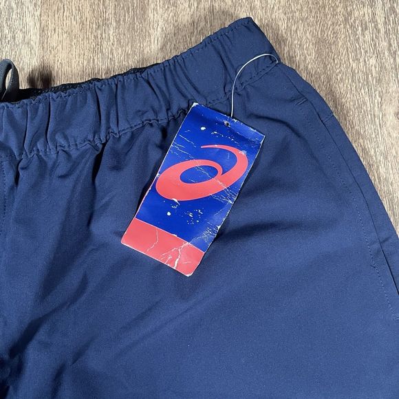 New Asics Calvary Warriors Woven Track Bottom With Pockets Men's Large Navy - Picture 4 of 16